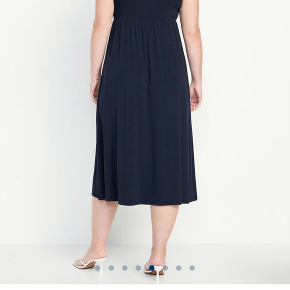 NWT OLD NAVY Fit & Flare Cami Midi DRESS Color: In The Navy - Picture 4 of 7